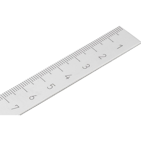 Kipp Scale Self Adhesive, Vertical L=700 15X1, T=1 Mm, Stainless Steel Bright, Zero Point Top, Scale Left K0759.010010X0700